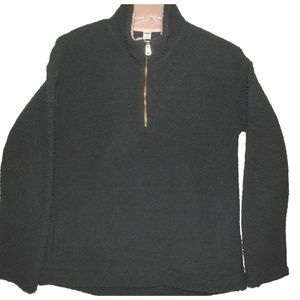 Old Navy 1/2-Zip Pullover Womens(M Tall)Sherpa Charcoal Gray jacket shirt MT